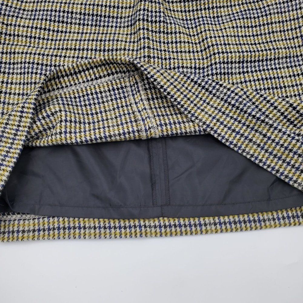 Talbots Womens Skirt Knee Zip Pockets Houndstooth Pencil Size 8 - Picture 5 of 9